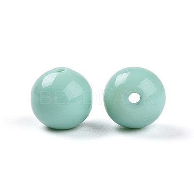 Opaque Solid Color Glass Beads GLAA-N007-10mm-A10-1