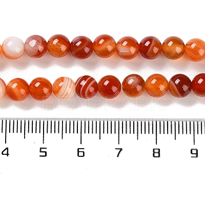 Natural Striped Agate/Banded Agate Beads Strands G-Z060-A01-A05-1