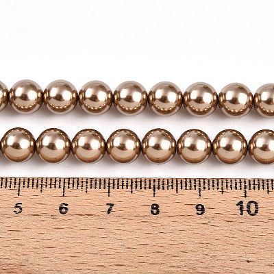 Baking Paint Pearlized Glass Pearl Bead Strands HY-N002-8mm-A06-1