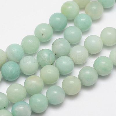 Round Natural Amazonite Bead Strands G-I183-02-6mm-1