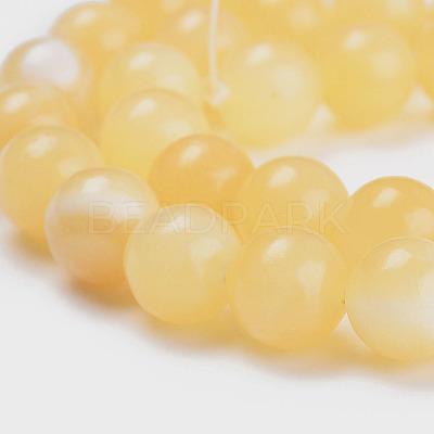 Natural Topaz Jade Beads Strands G-E266-11A-8mm-1