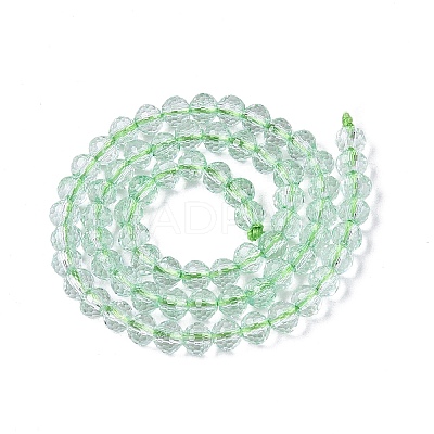 Dyed Transparent Crackle Glass Beads Strands GLAA-Q108-01A-A05-1
