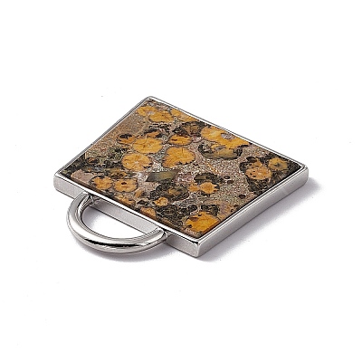 Natural Leopard Skin Jasper Pendants G-G977-04P-02-1
