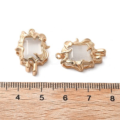 Brass Glass Pendants KK-Z103-11KCG-01-1