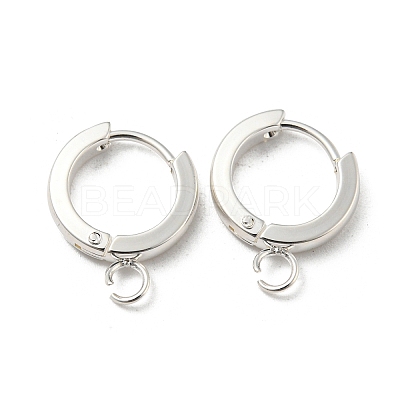 201 Stainless Steel Huggie Hoop Earrings Findings STAS-A167-01J-S-1