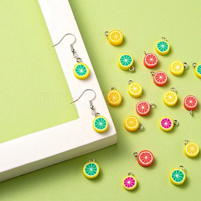 125Pcs 5 Style Handmade Polymer Clay Charms CLAY-LS0001-02-1