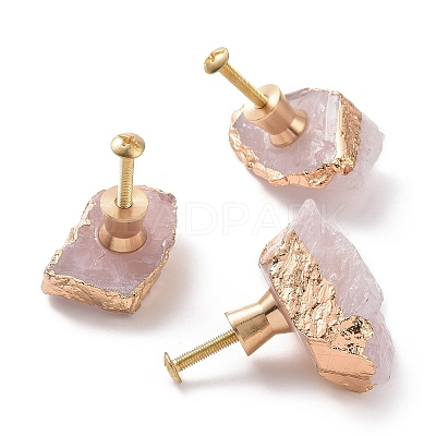 Natural Rose Quartz Drawer Knob CABI-PW0001-141G-03-1