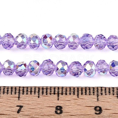 Transparent Glass Beads Strands X-EGLA-N016-4mm-03-1