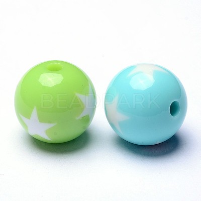 Round Acrylic Craft Beads YPL452-1