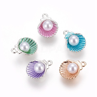 Alloy Enamel Pendants X-PALLOY-F224-03-1