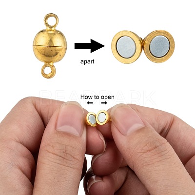 Brass Magnetic Clasps with Loops X-MC019-NFG-1