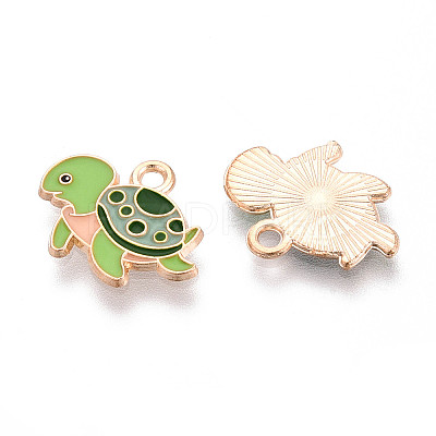 Marine Animals Alloy Enamel Pendants ENAM-T022-34E-1