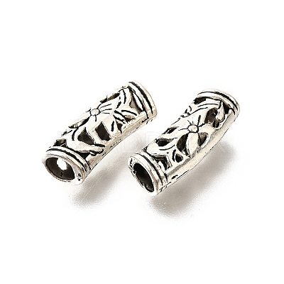 Hollow Tibetan Style Alloy European Beads TIBE-L008-33AS-1