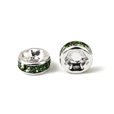 Brass Grade A Rhinestone Spacer Beads RB-A014-Z6mm-07S-1