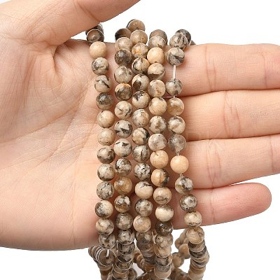 Natural Feldspar Beads Strands X-G-S259-26-6mm-1
