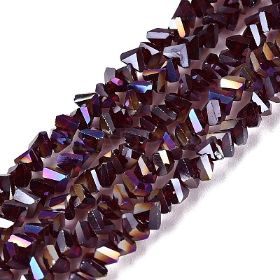Electroplate Transparent Glass Beads Strands LS-EGLA-Q139-01A-A28-1