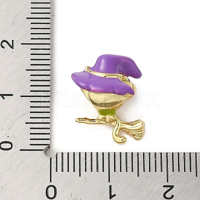 Halloween Brass Enamel European Beads LS-KK-A203-04A-G-1