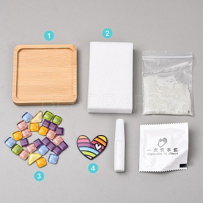 DIY Mosaic Coaster Making Kit TH-CBAB785-01B-1