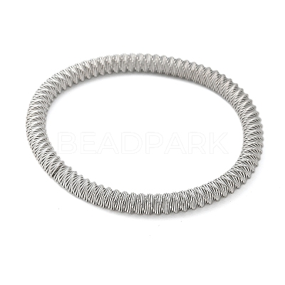304 Stainless Steel Stretch Bangles for Women LS-BJEW-P315-02G-P-1