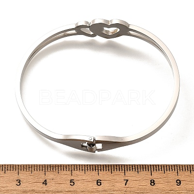 304 Stainless Steel Hinged Bangles for Women BJEW-F474-37P-02-1