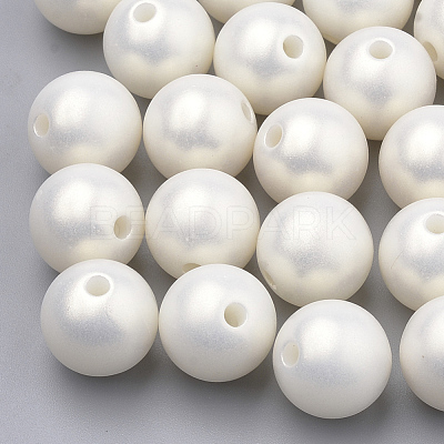 Spray Painted Style Acrylic Beads MACR-T010-8mm-1
