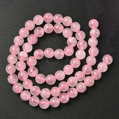 Pink Color Natural Madagascar Rose Quartz Beads Strands G-D654-6mm-1