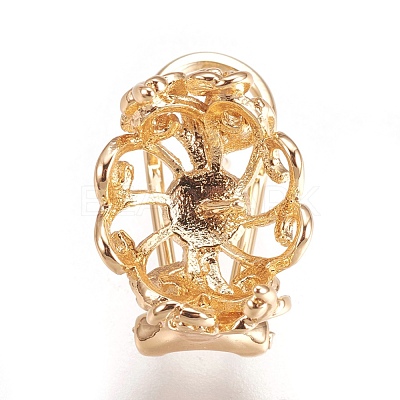 Brass Stud Earring Settings KK-P160-05G-NF-1