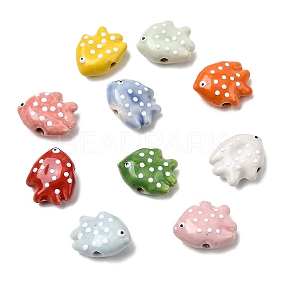 Handmade Porcelain Beads X-PORC-K010-06-1