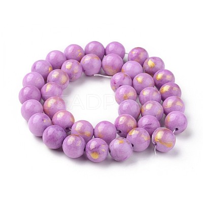 Natural Mashan Jade Beads Strands X-G-F670-A09-8mm-1
