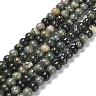Natural Wood Lace Stone Wooden Jasper Beads Strands G-P497-02B-01-1