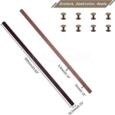 4Sets 2 Colors PU Leather Bag Handles FIND-FH0004-14A-1