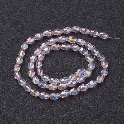 Electroplate Glass Beads Strands GC885Y-6-1