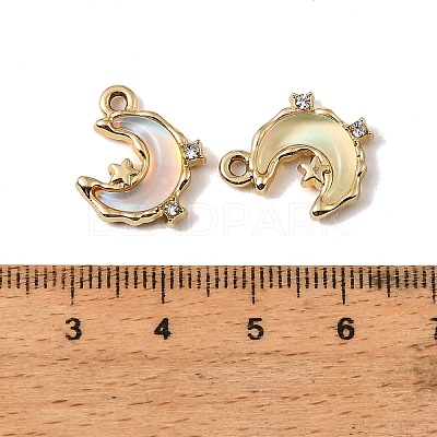 UV Plating Alloy Glass Pendants FIND-K032-40G-1