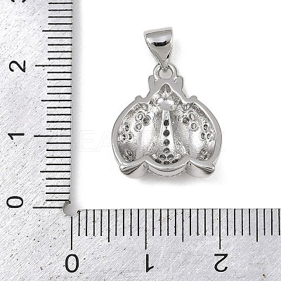 Brass Micro Pave Cubic Zirconia Pendants KK-A260-07C-P-1