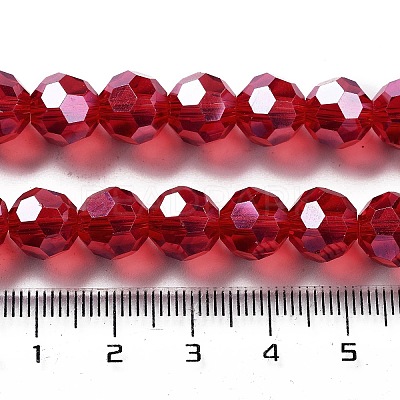 Electroplate Transparent Glass Beads Strands EGLA-A035-T10mm-A01-1