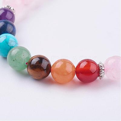 Gemstone Stretch Bracelets BJEW-F262-B03-1