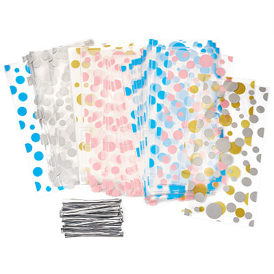 4 Styles OPP Cellophane Candy Storage Bags Sets ABAG-TAC0013-20B-01-1