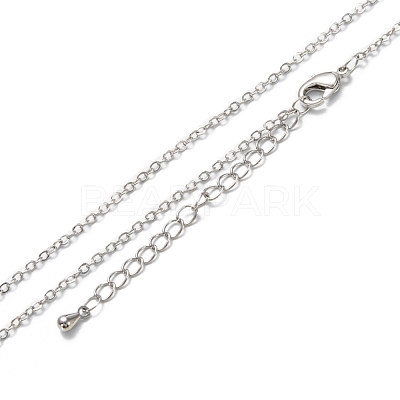 Brass Cable Chain Necklaces NJEW-K123-05P-1