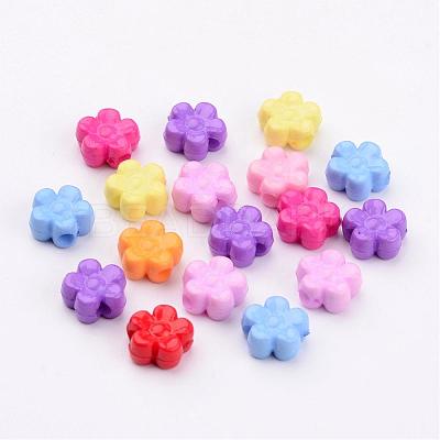 Solid Color Acrylic Beads X-SACR-R807-M-1