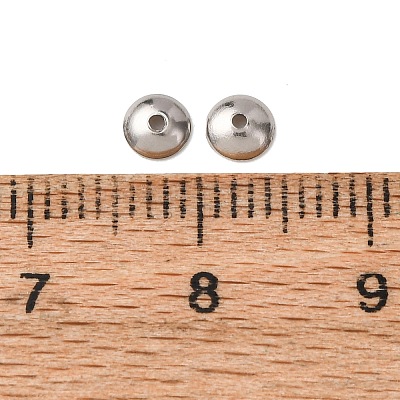Tarnish Resistant Apetalous Half Round 304 Stainless Steel Bead Caps STAS-N039-02-1