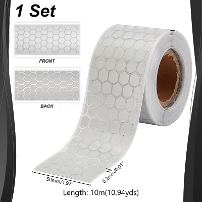 10M PES Reflective Iron On/Sew On Patches DIY-GA0007-33C-1