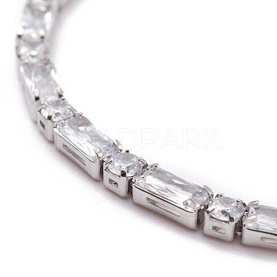 Cubic Zirconia Classic Tennis Bracelets for Girl Women BJEW-F417-06P-RS-1