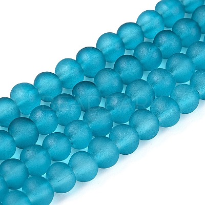 Baking Paint Transparent Glass Bead Strands X-GLAA-S031-4mm-18-1