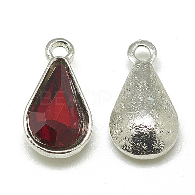 Alloy Glass Pendants PALLOY-T029-8x13mm-07-1