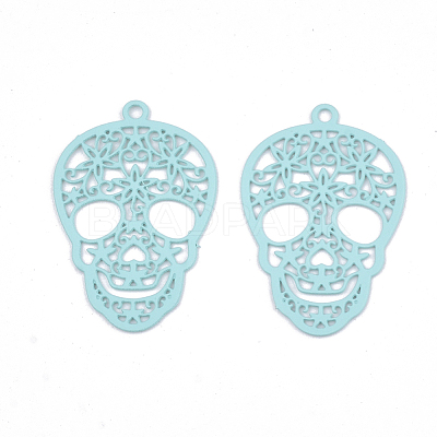 430 Stainless Steel Filigree Pendants STAS-S108-23C-1