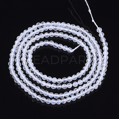 Natural Rainbow Moonstone Beads Strands G-R465-02A-1