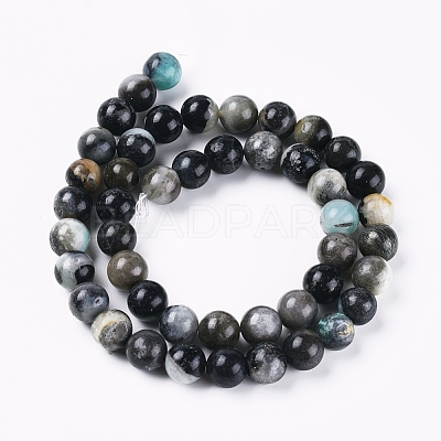 Natural Flower Amazonite Beads Strands X-G-L555-03-8mm-1