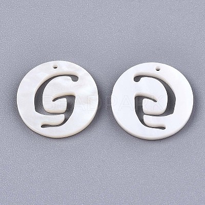 Natural Freshwater Shell Charms SHEL-S276-119G-1
