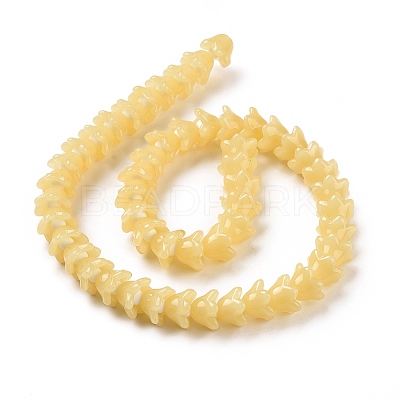 Opaque Glass Beads Strands LAMP-H061-01A-03-1
