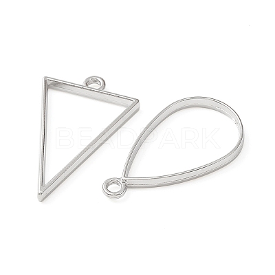 10Pcs Alloy Open Back Bezel Pendants PALLOY-YWC0002-02P-1
